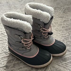 Sorel Grey/White/Pink Winter Boots